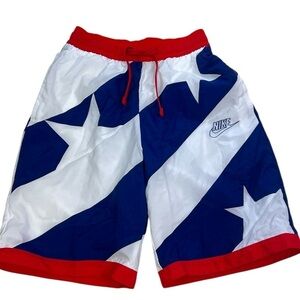 Nike Men’s Small Basketball Shorts Red White Blue Stars & Stripes Throwback